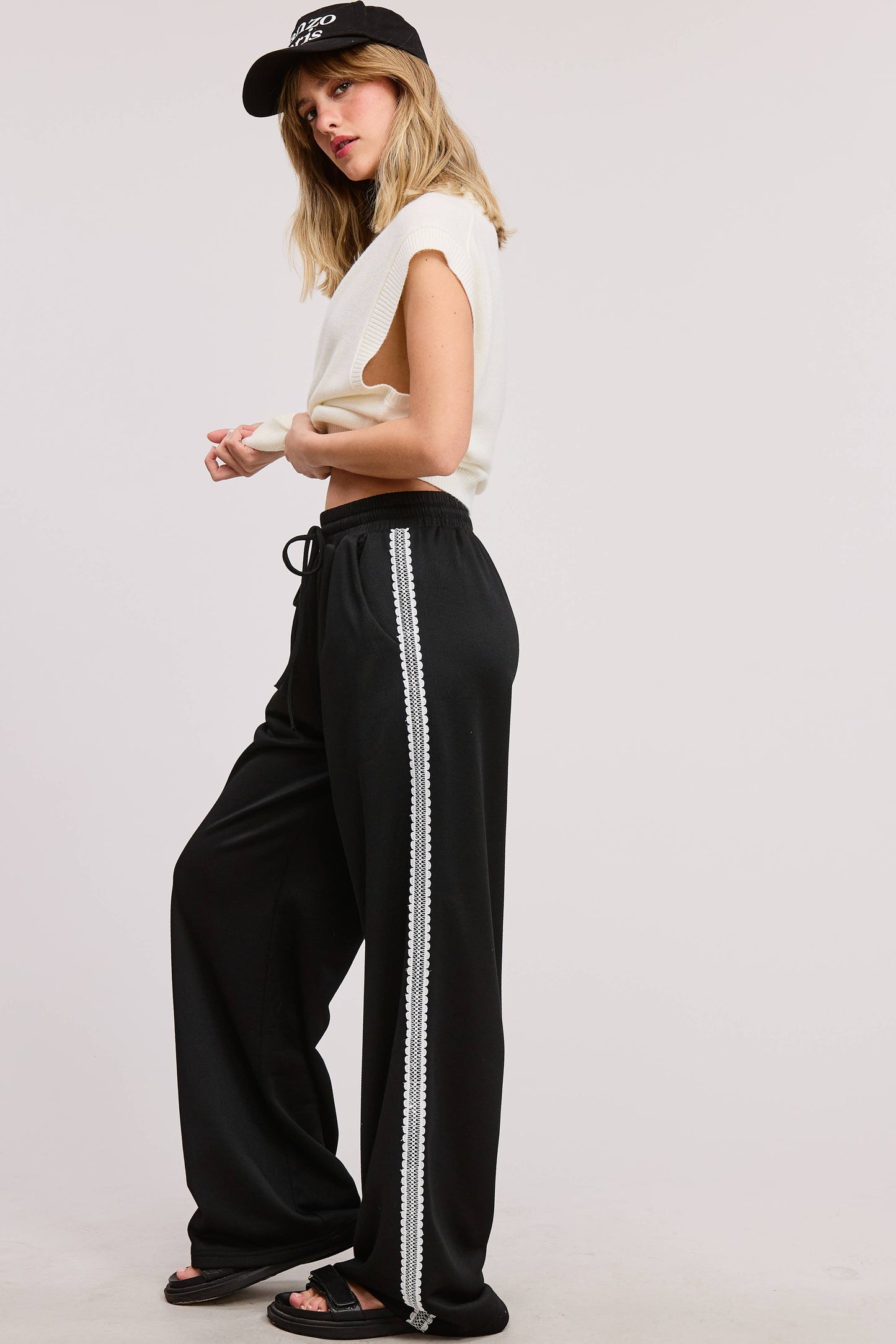 Kennedy Lace Trim Track Pant