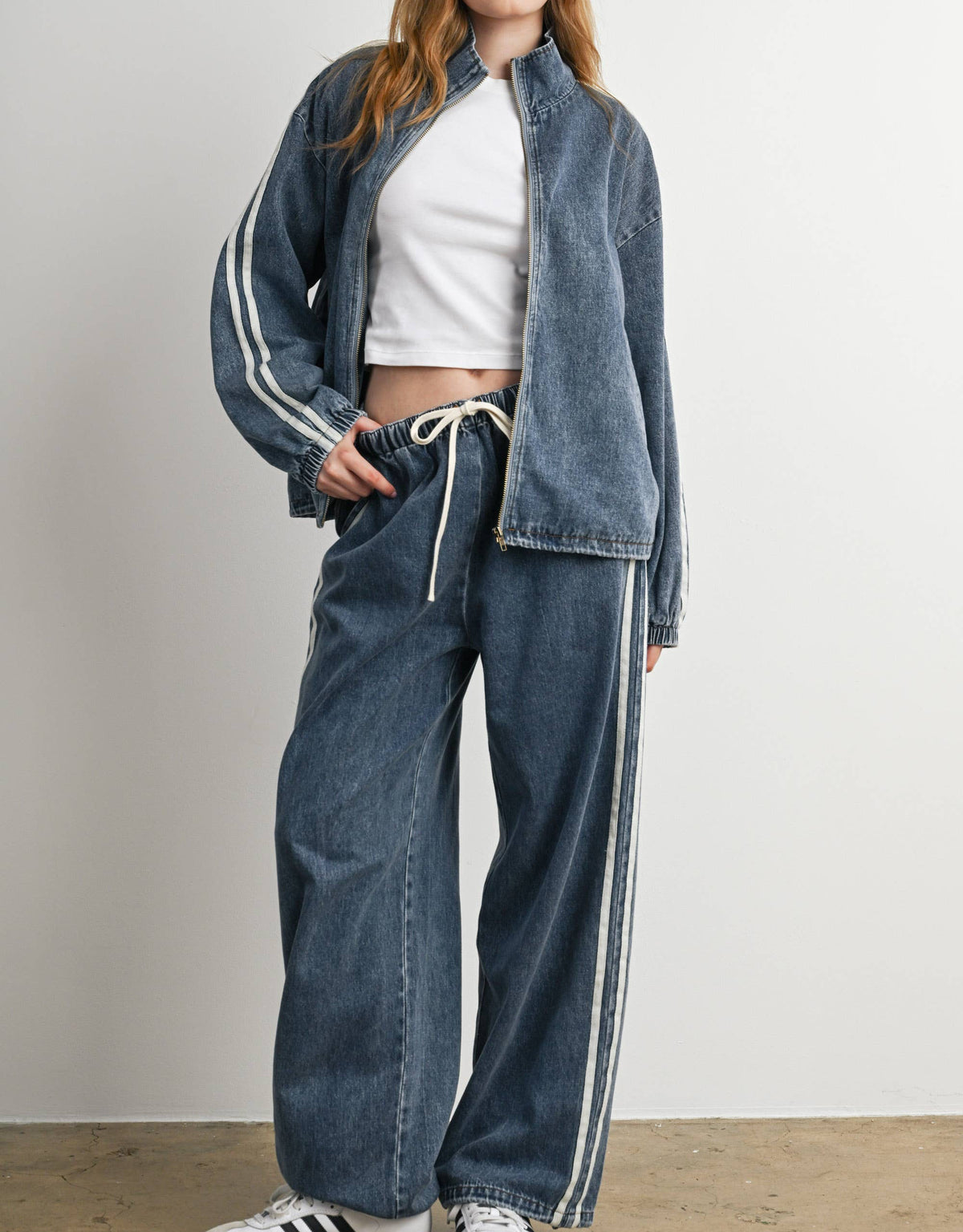 Vintage Stripe Denim Pants