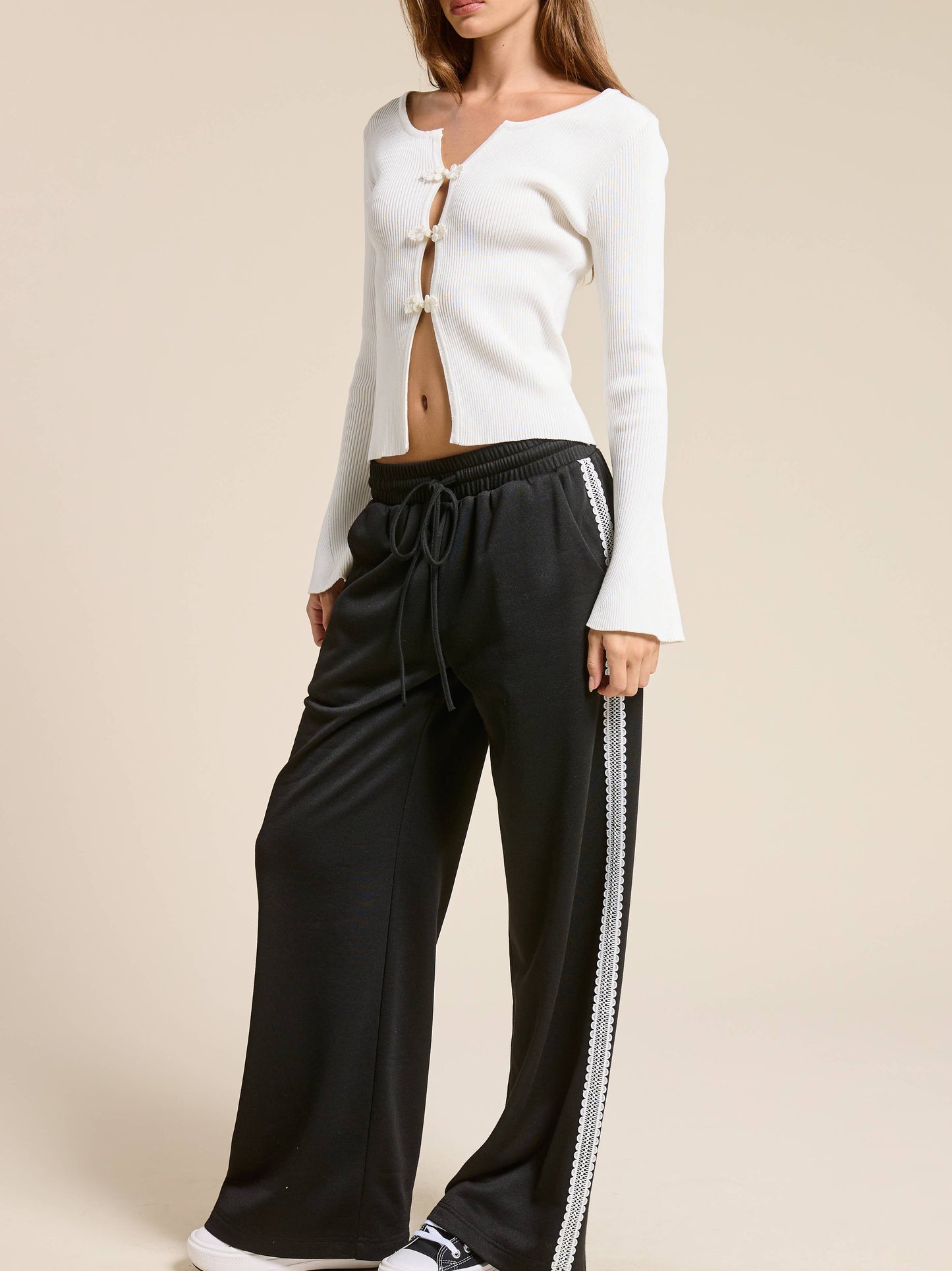 Kennedy Lace Trim Track Pant