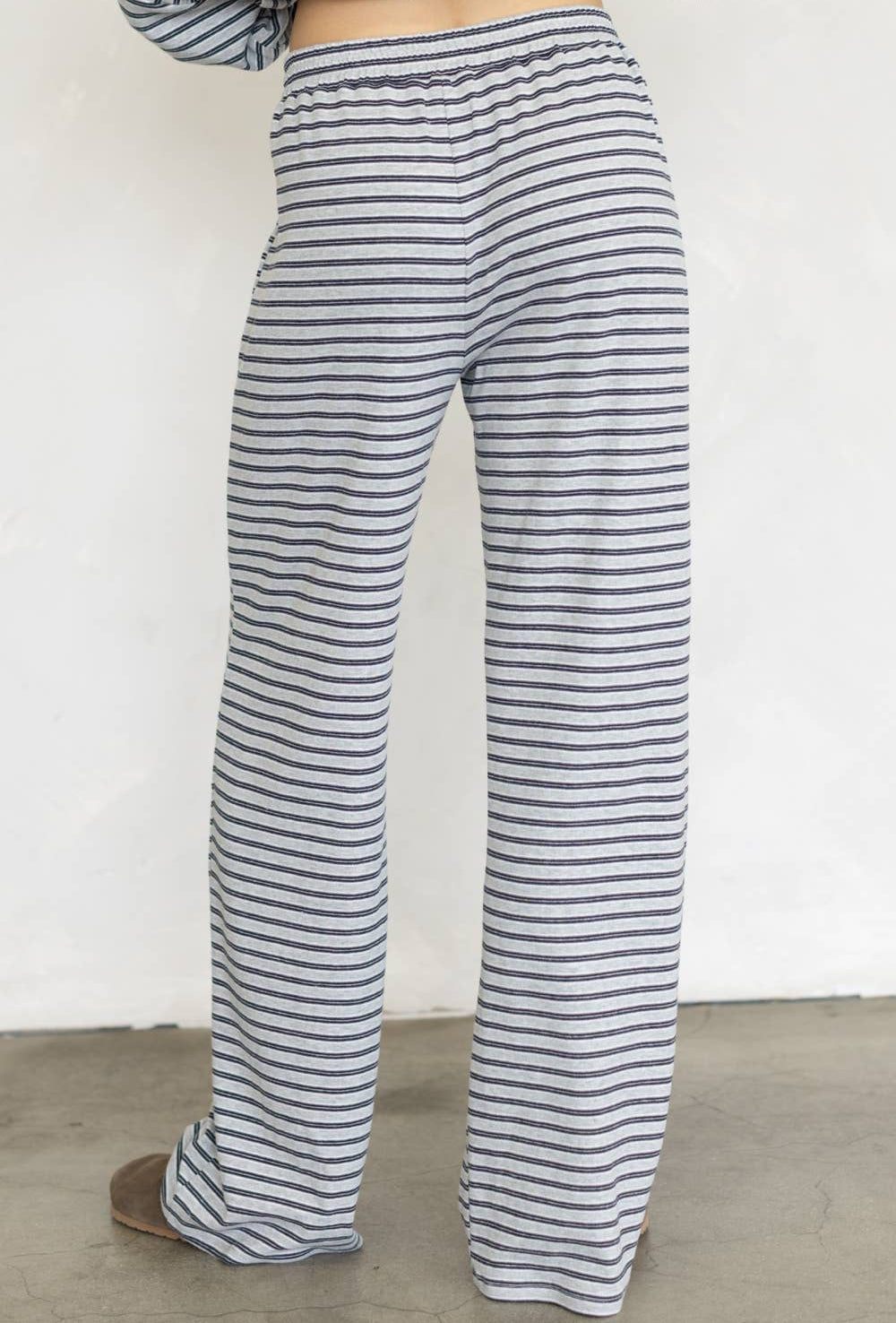 Celine Striped Pants | Grey
