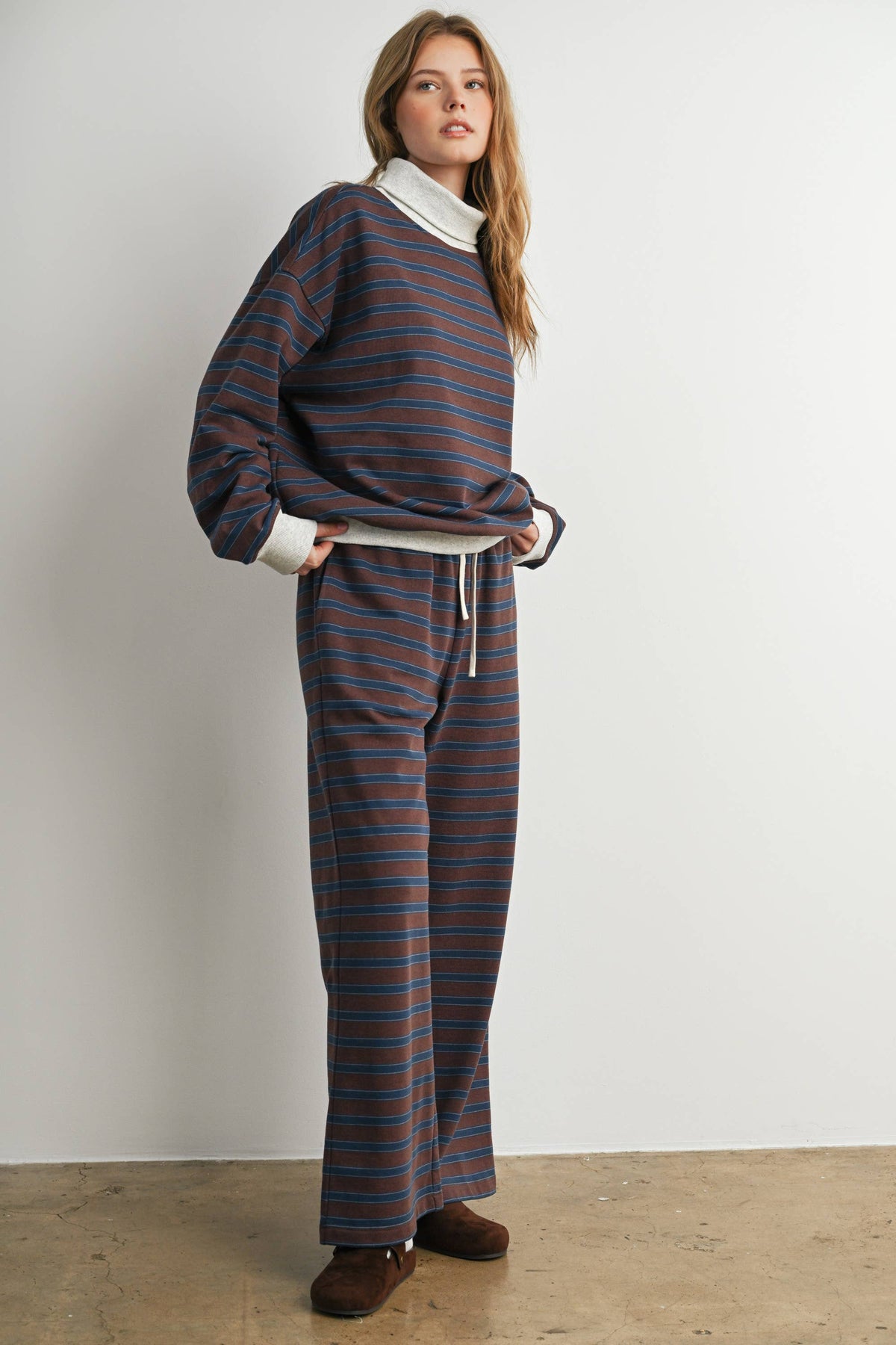 Mabel Striped Turtleneck Sweatshirt