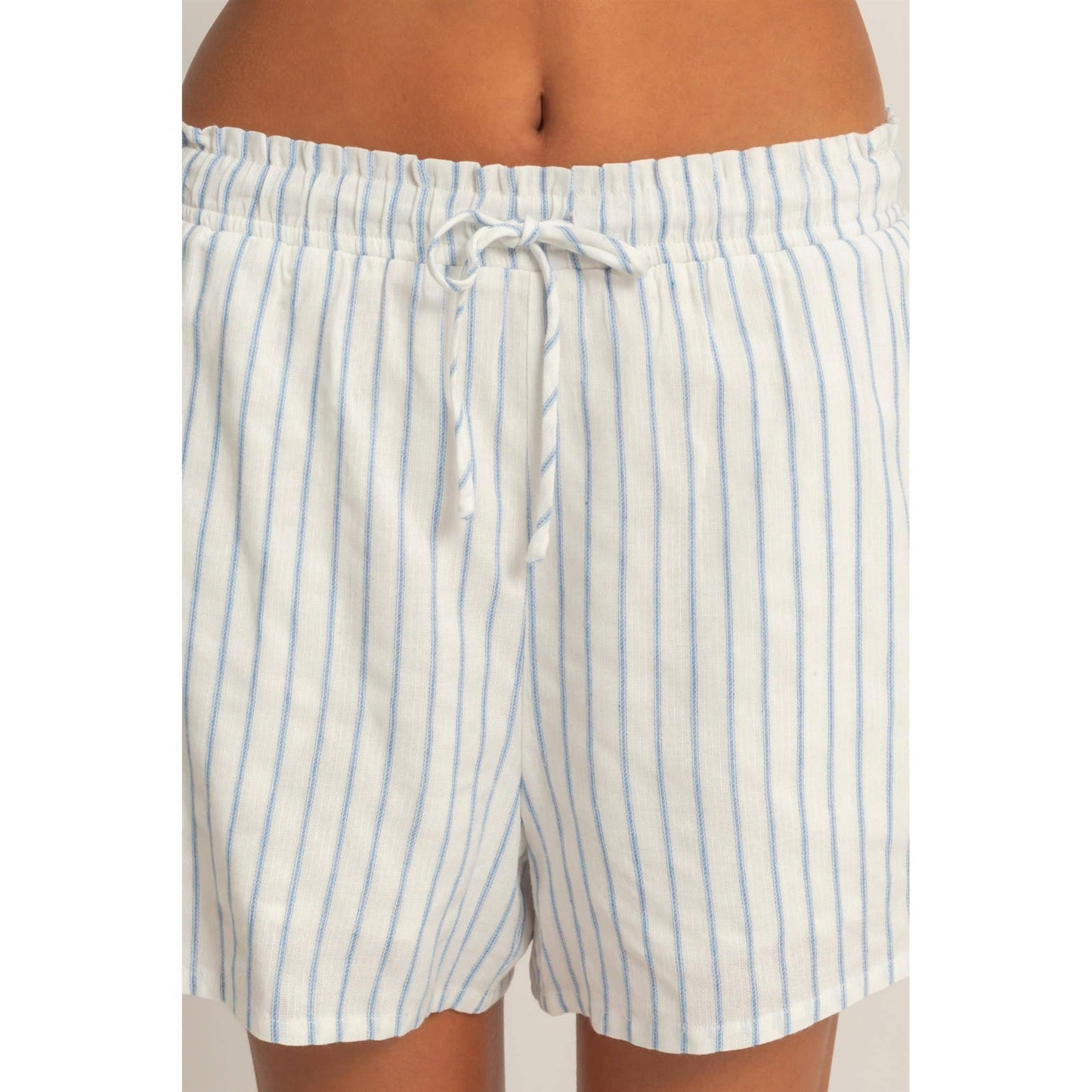Leni Striped Shorts | Sky Stripe