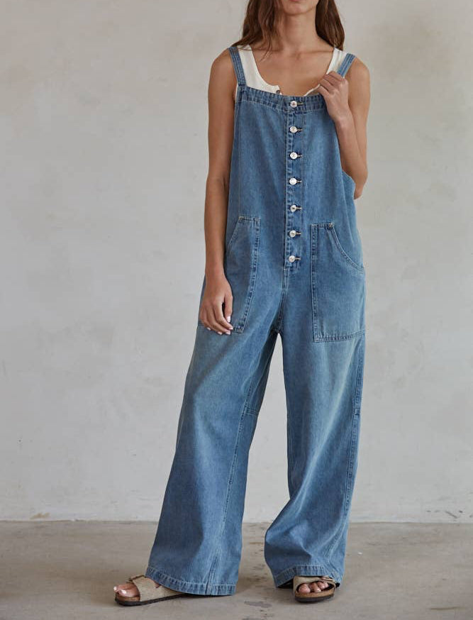 Wildflower Lane Denim Overalls