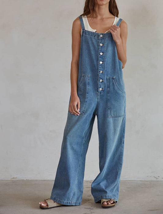 Wildflower Lane Denim Overalls
