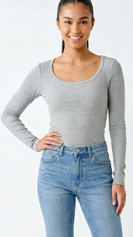 Ayla Micro-Ribbed Built-In Bra Top