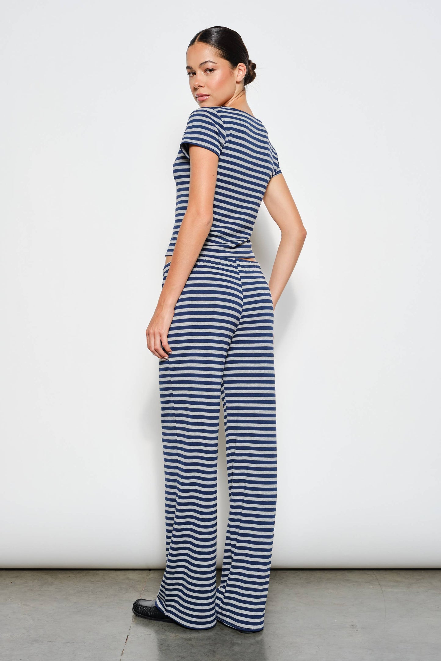 Stevie Striped Top | Navy