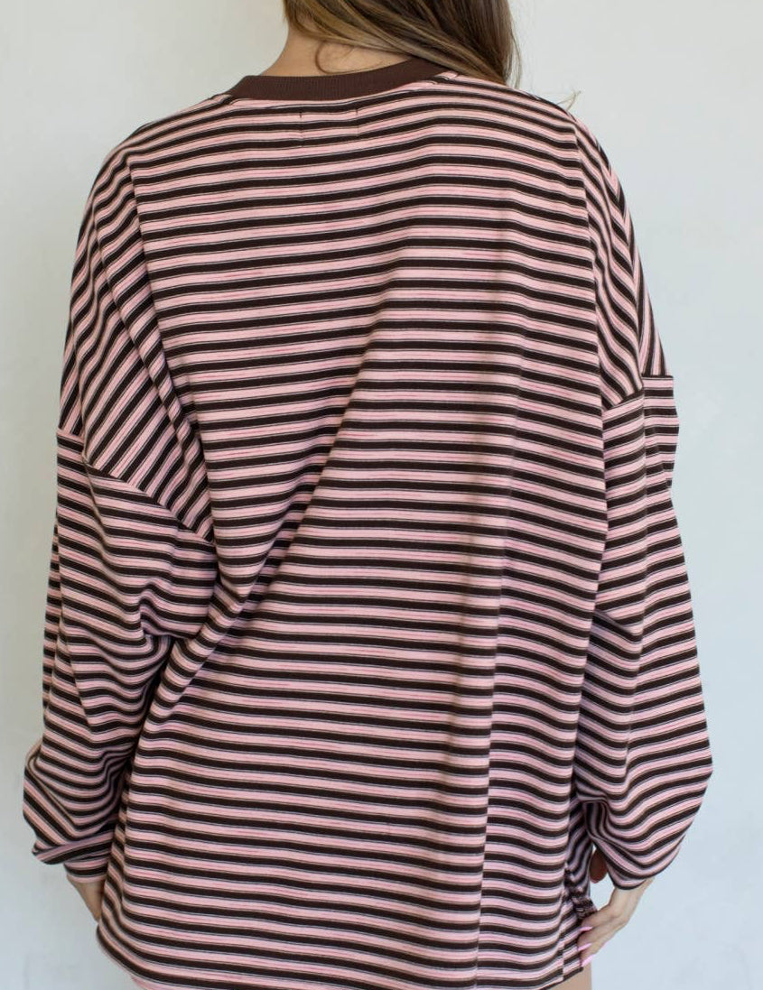 Christina Knit Pullover | Chocolate Strawberry