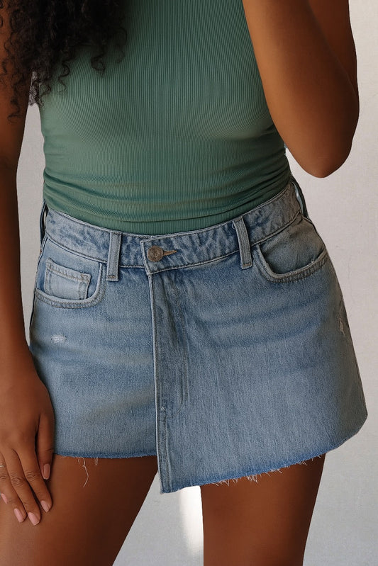 Desi Denim Wrap Skort