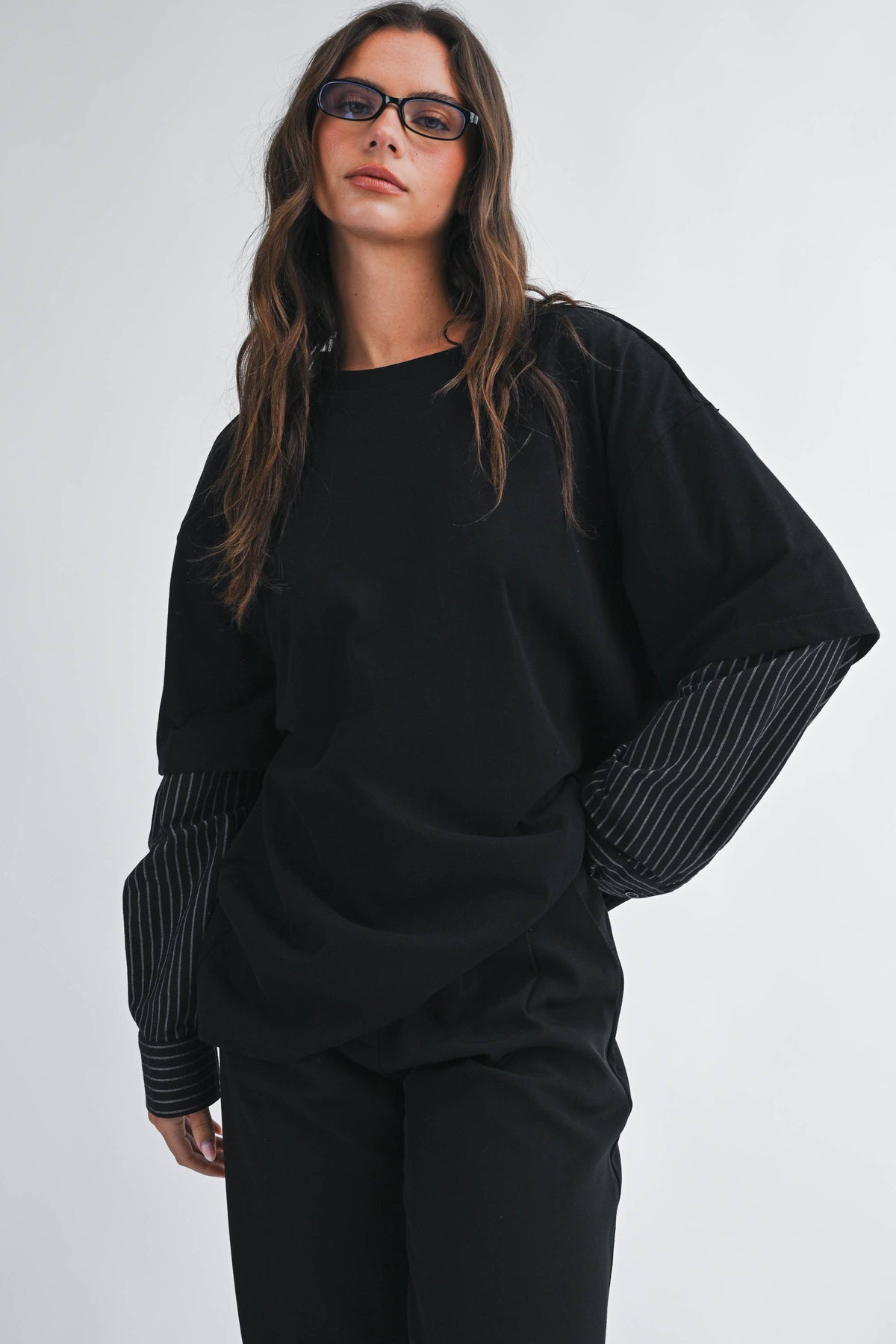 Mix it up Layered Long Sleeve Top