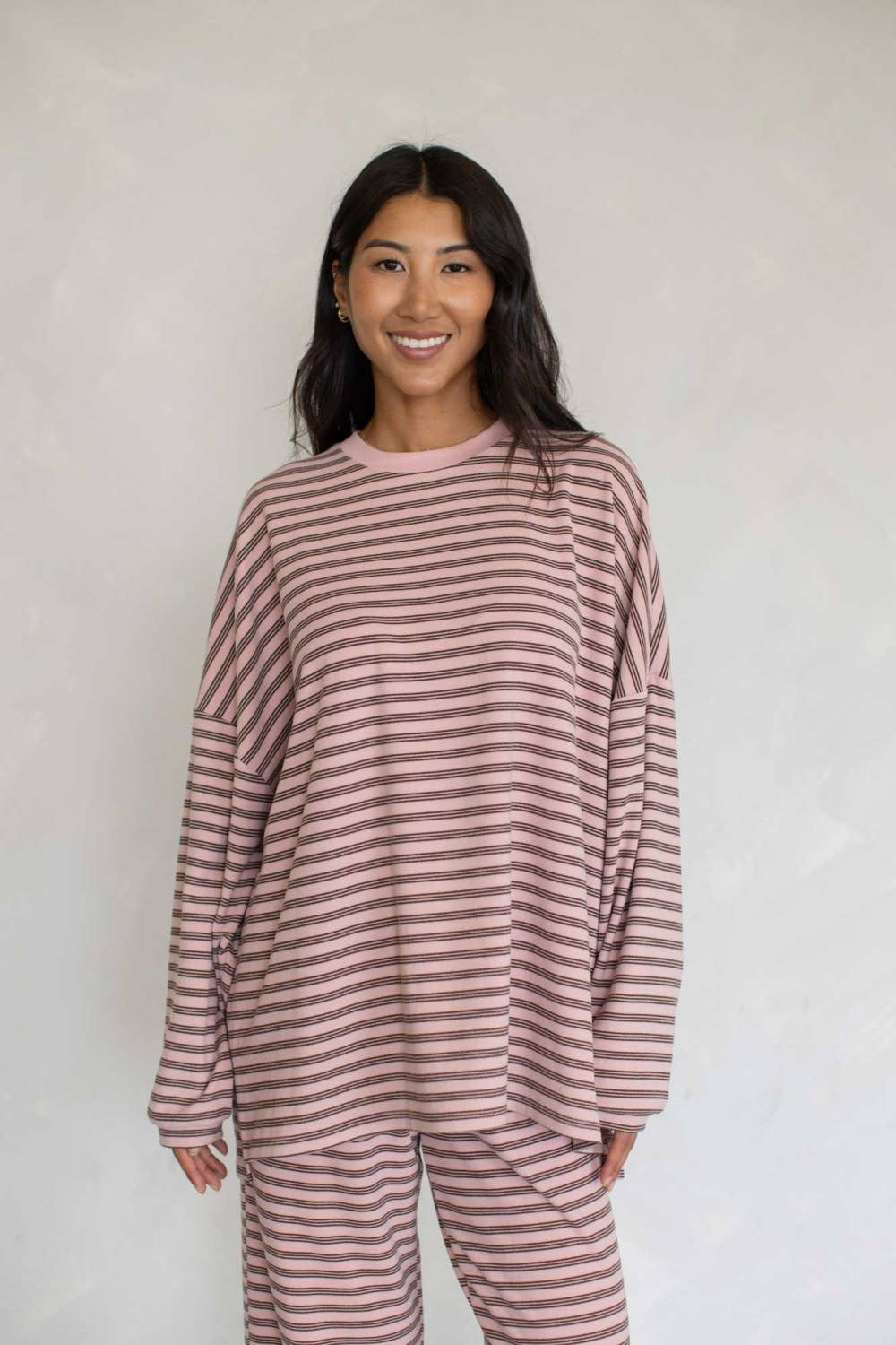 Whitney Brushed Knit Top | Pink Honey