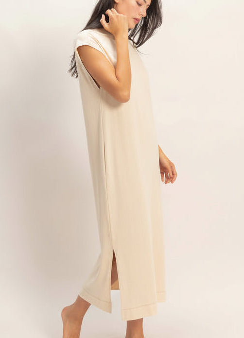 Everyday Essential Cap Sleeve Midi Dress | Cream