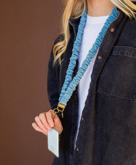 Baby Blue Jean Lanyard