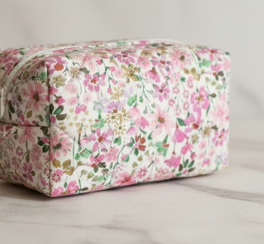 Vintage Quilted Make up Bag | Blushing Meadow