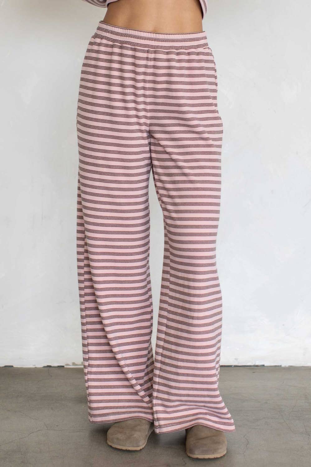 Whitney Brushed Knit Pants | Pink Honey