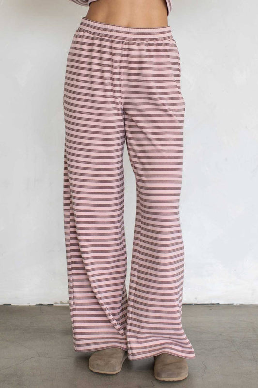 Whitney Brushed Knit Pants | Pink Honey