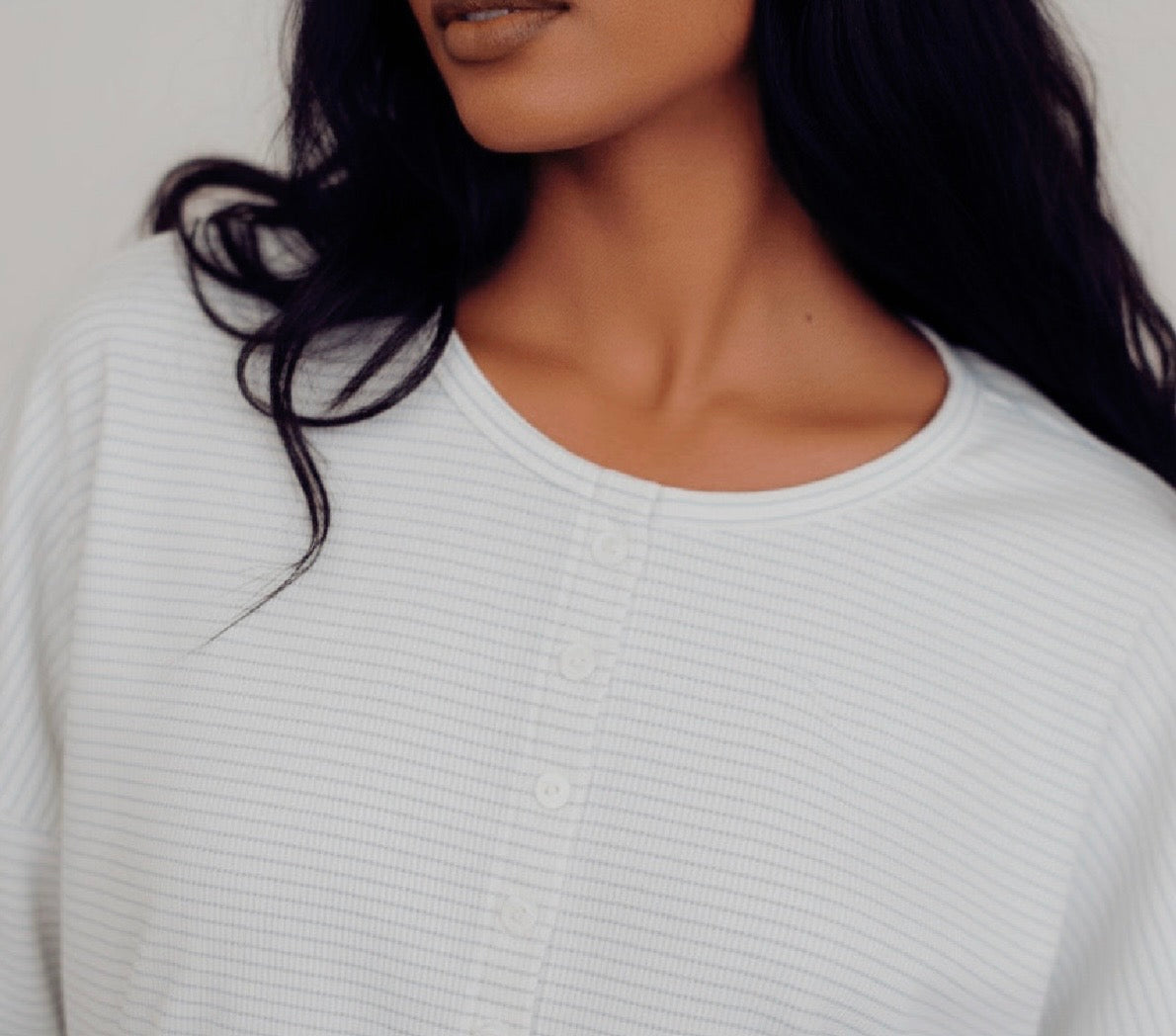 Mila Mini Stripe Button Top