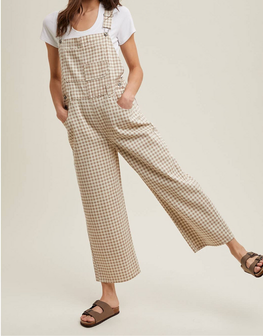 GOLDIE GINGHAM OVERALLS