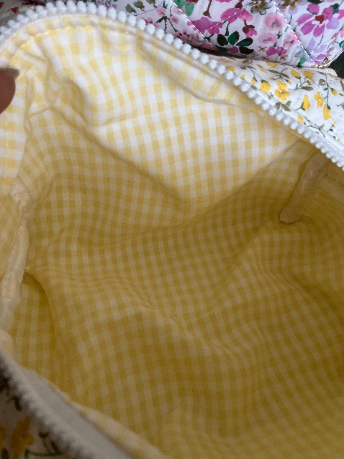 Vintage Quilted Make up Bag | Lemon Blossom