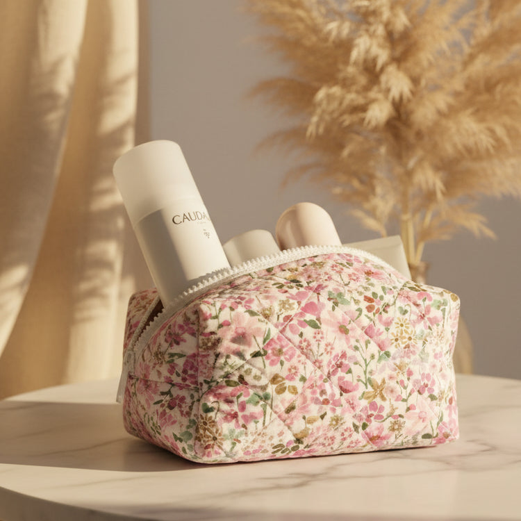 Vintage Quilted Make up Bag | Blushing Meadow