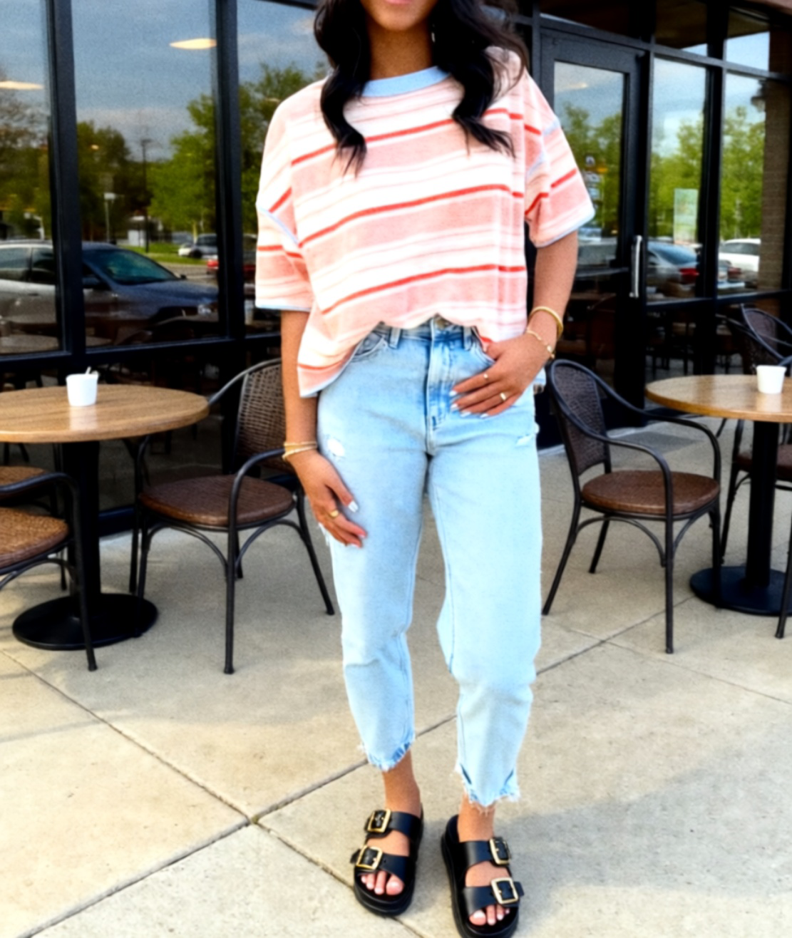 Striped Boxy Tee