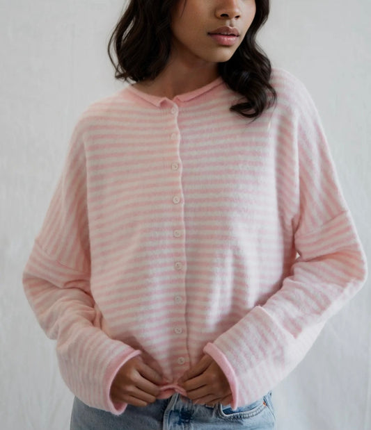 Kami Cardigan | Pink Stripe