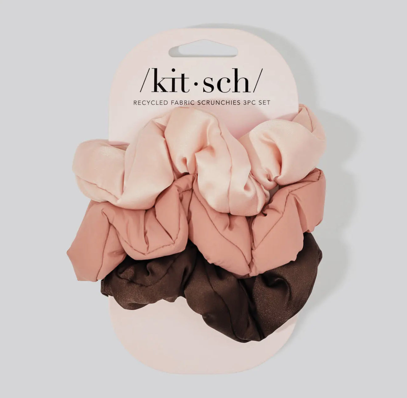 Recycled Fabric Cloud Scrunchies 3pc Set | Rosewood