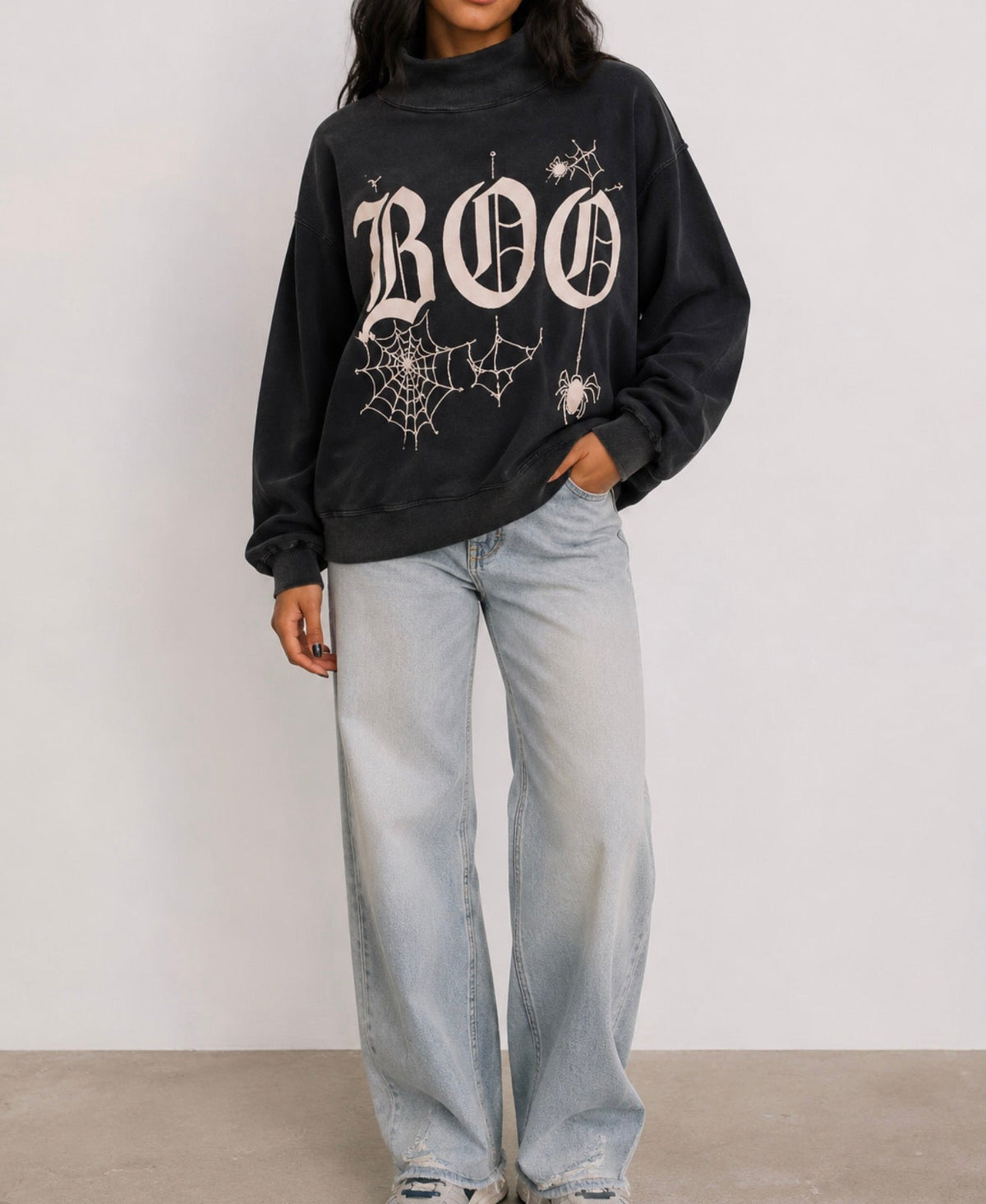 BOO Reversible Mock Neck