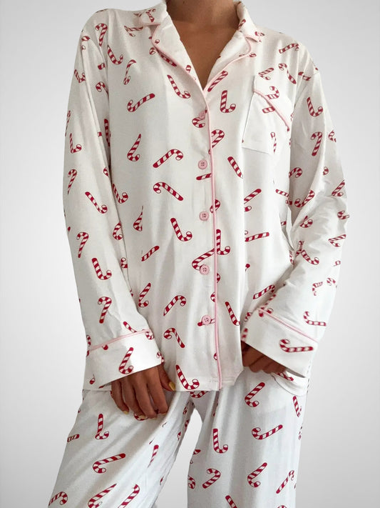 Candy Cutie Long Sleeve Button Up Pajama Set