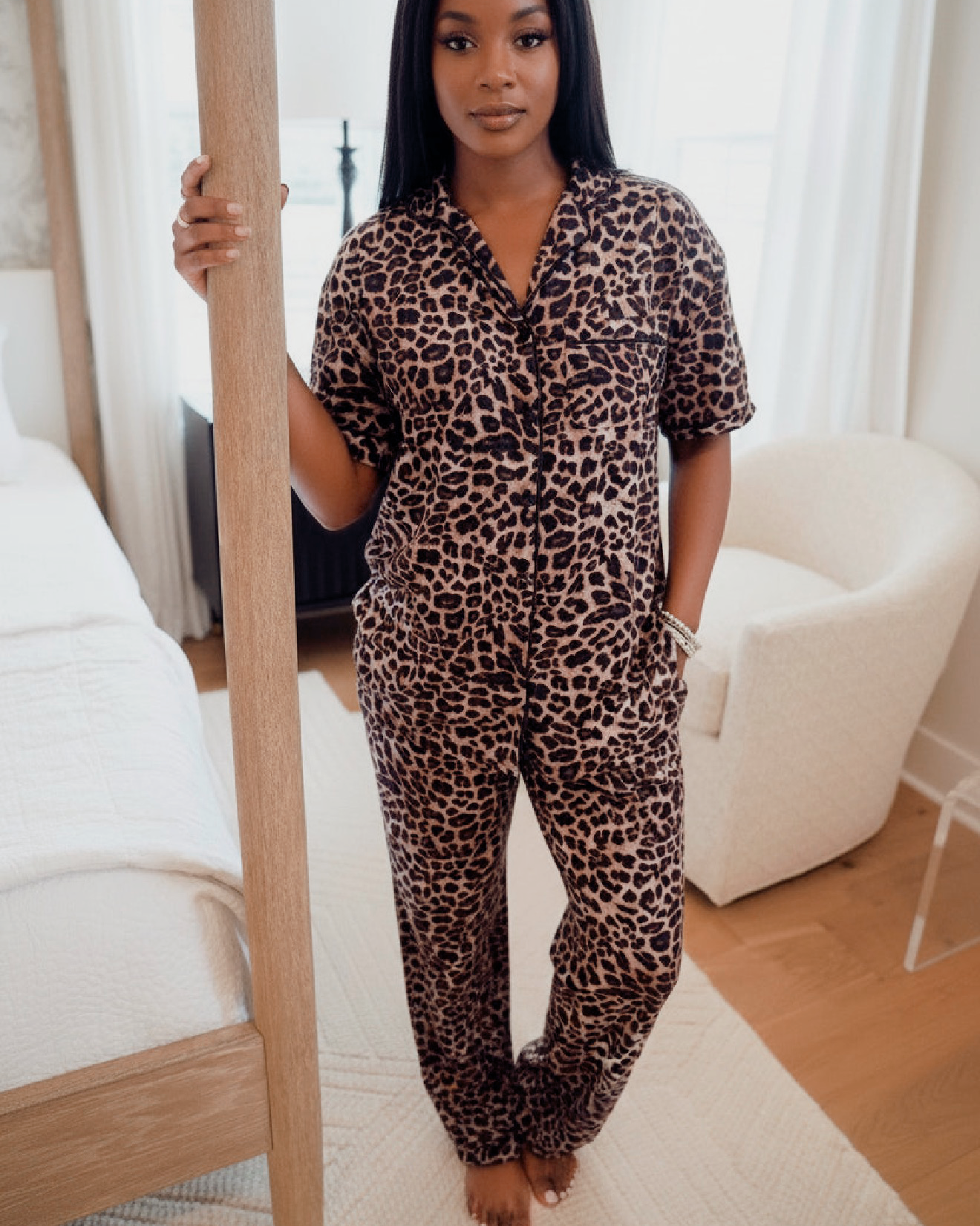 Casual Comfort  Pajama Set | Leopard