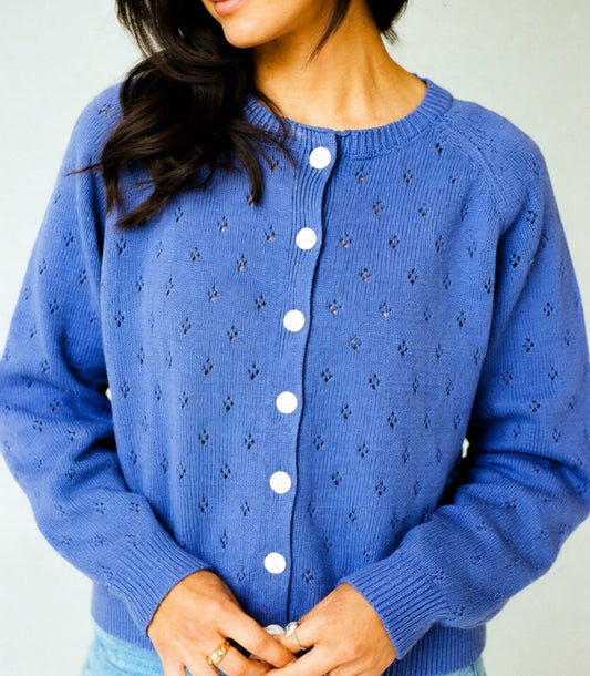 Daisy Eyelet Cardigan