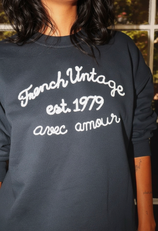 French Vintage Graphic Sweatshirt