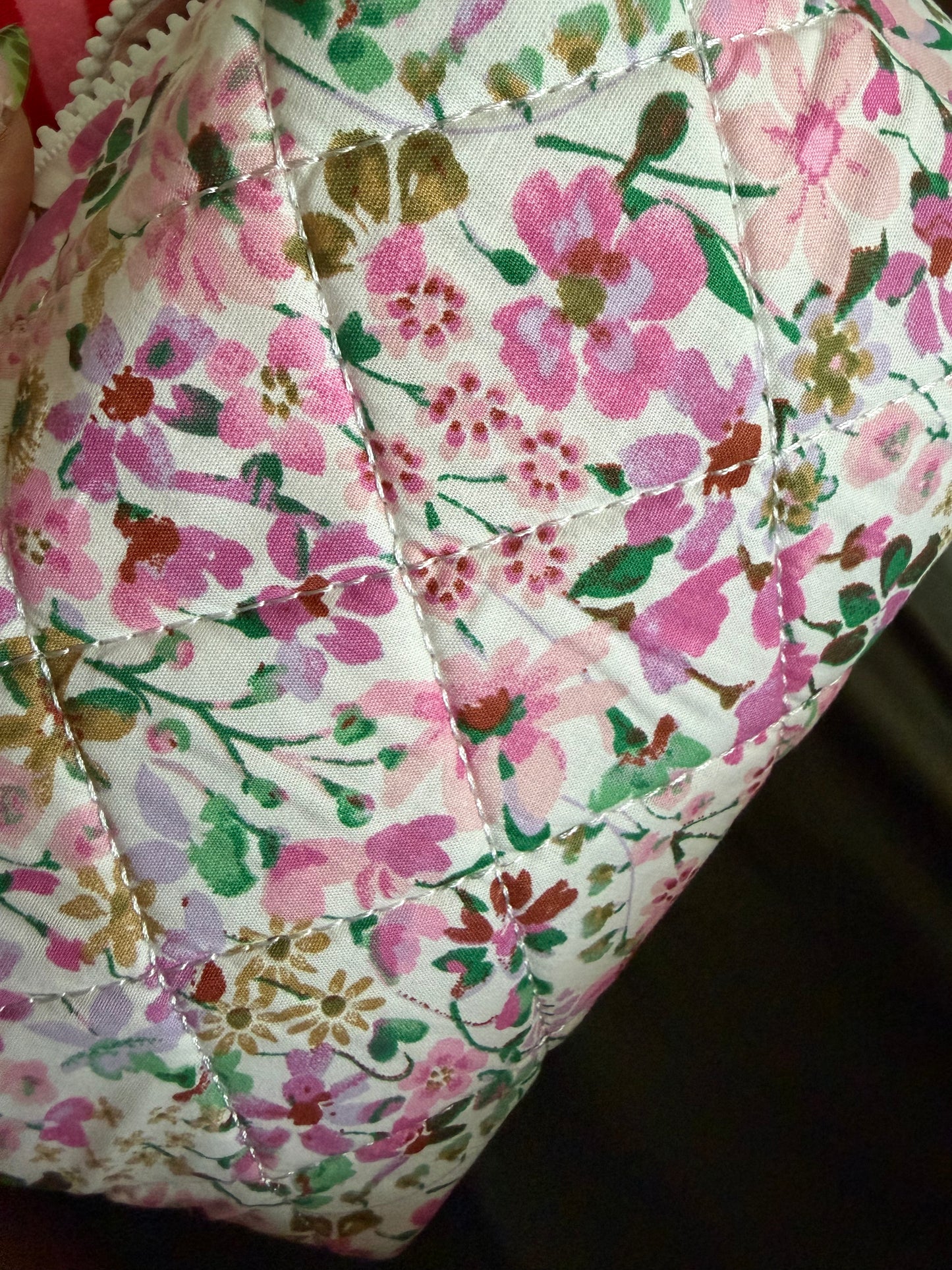 Vintage Quilted Make up Bag | Blushing Meadow
