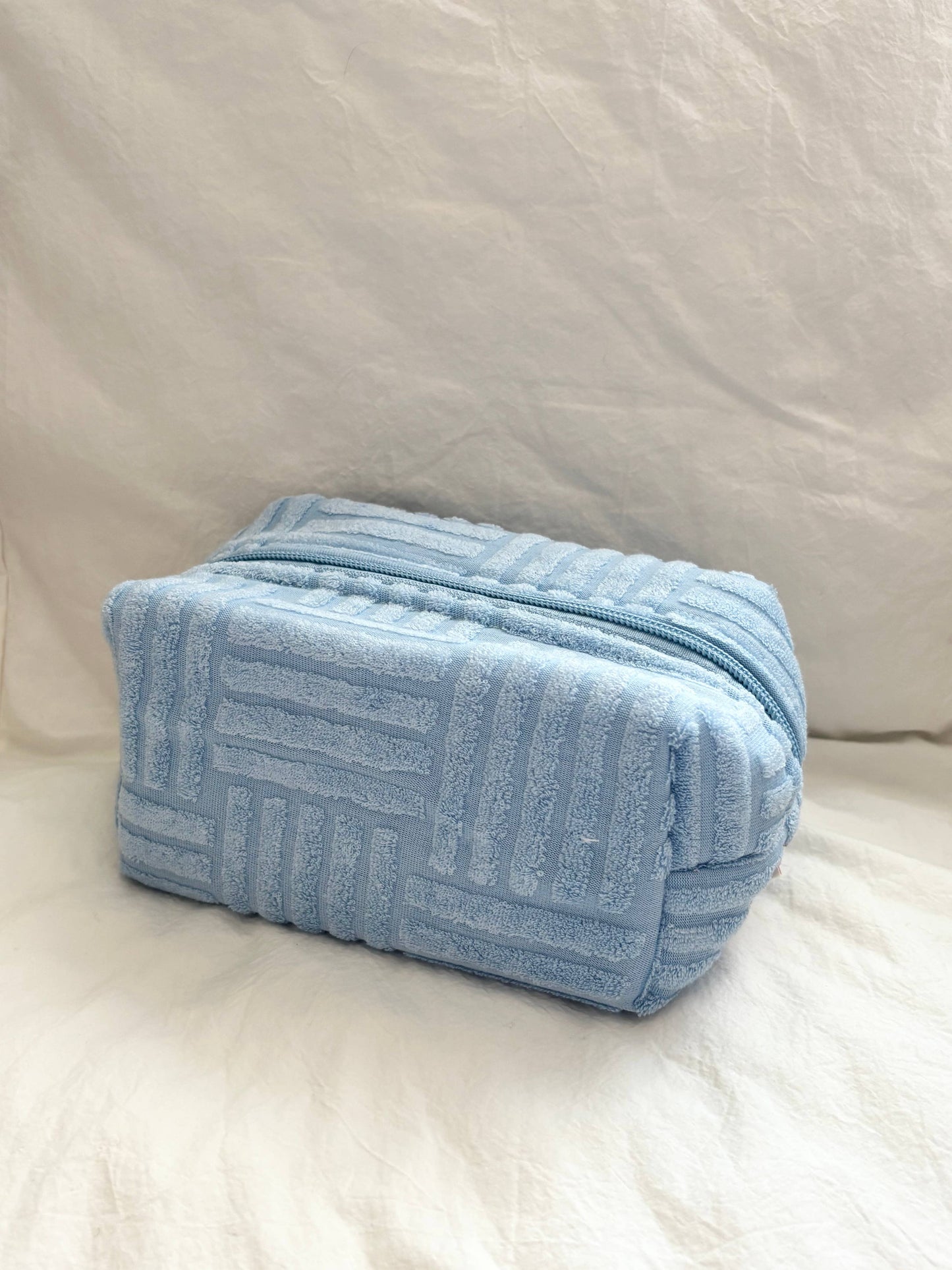 Textured Tile Toiletry Bag | Sky