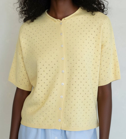 Kelli Pointelle Cardigan | Butter