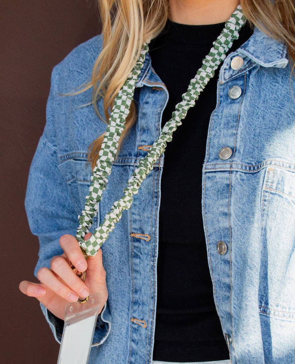 Lindsey Checked Lanyard