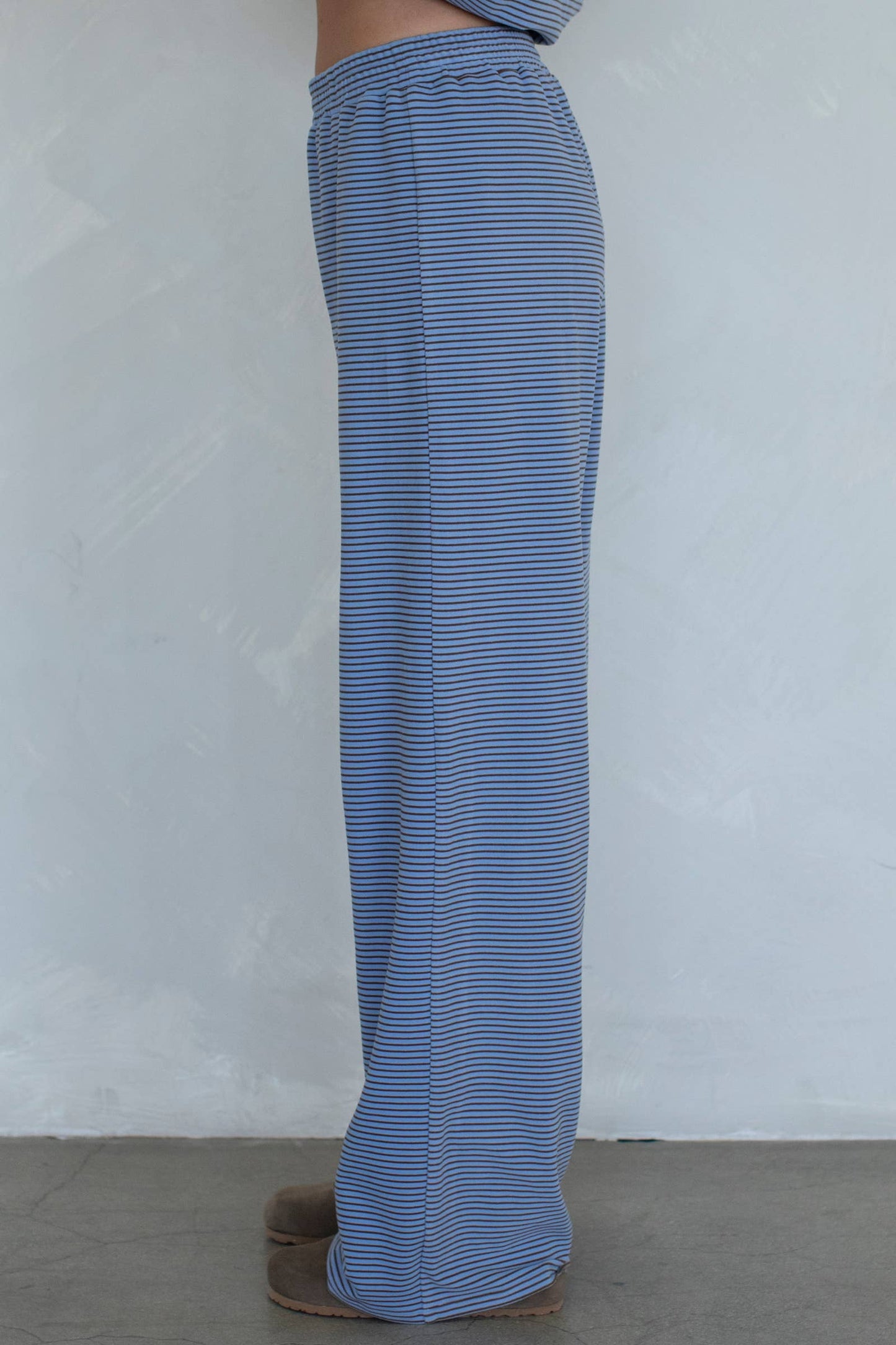 Whitney Brushed Knit Pants | Sky Blue