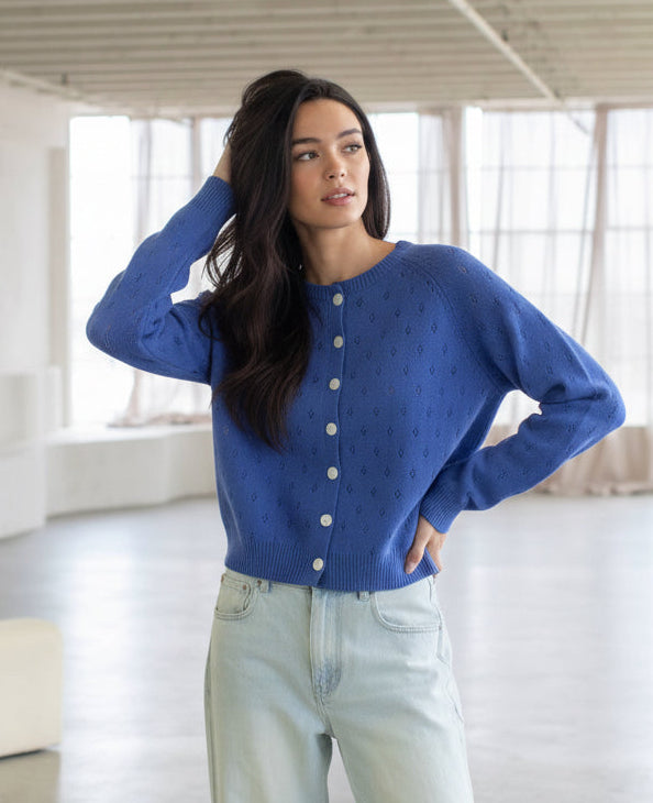 Daisy Eyelet Cardigan
