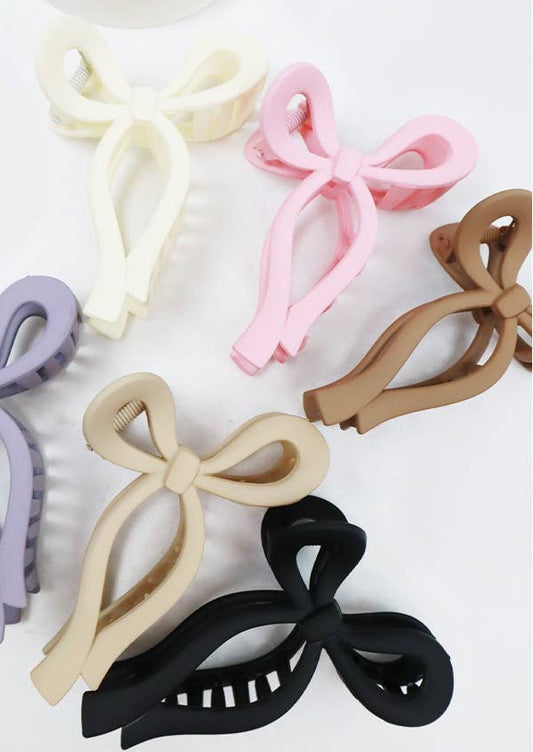 Matte Bow Claw Clip