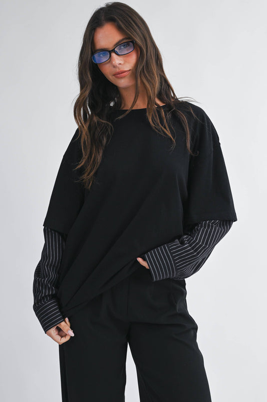 Mix it up Layered Long Sleeve Top
