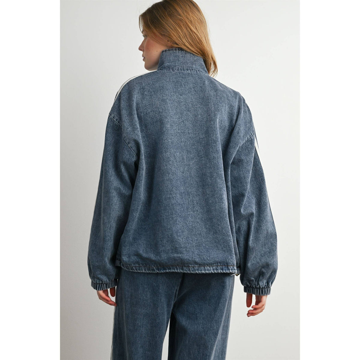 Vintage Denim Track Jacket