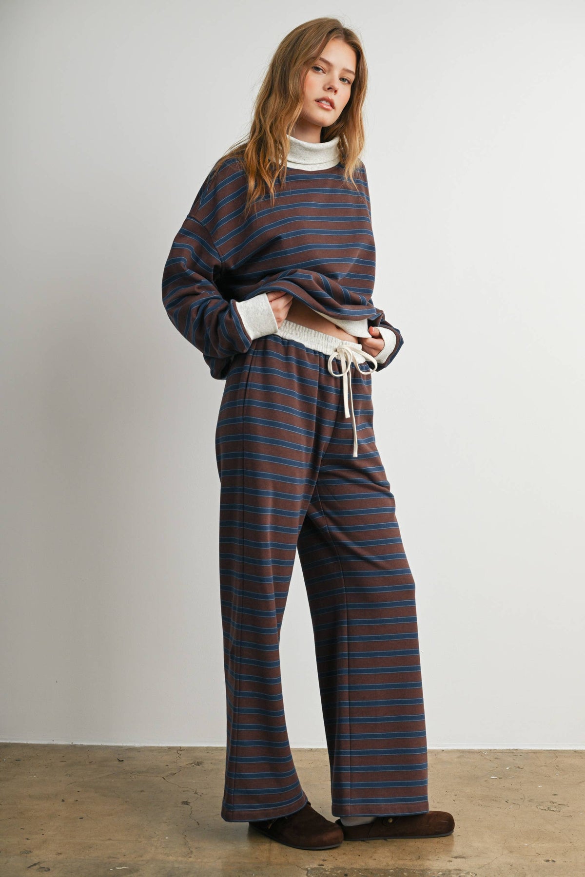 Mabel Striped Turtleneck Sweatshirt