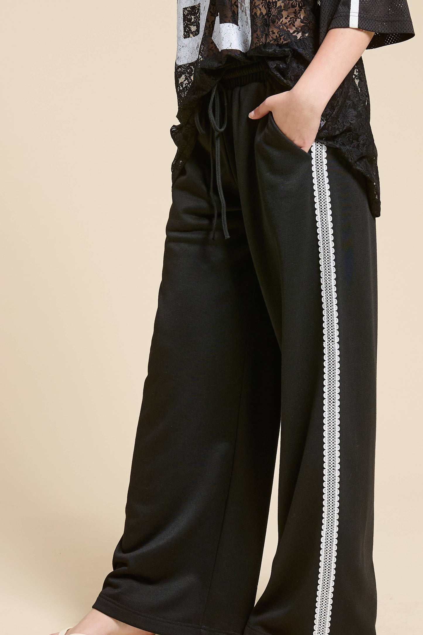 Kennedy Lace Trim Track Pant