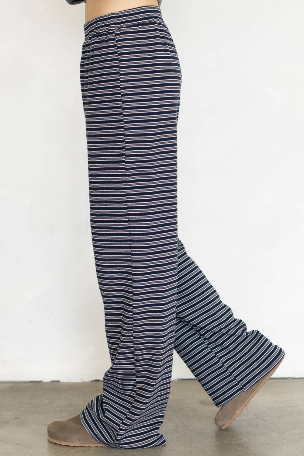 Celine Striped Pants | Navy
