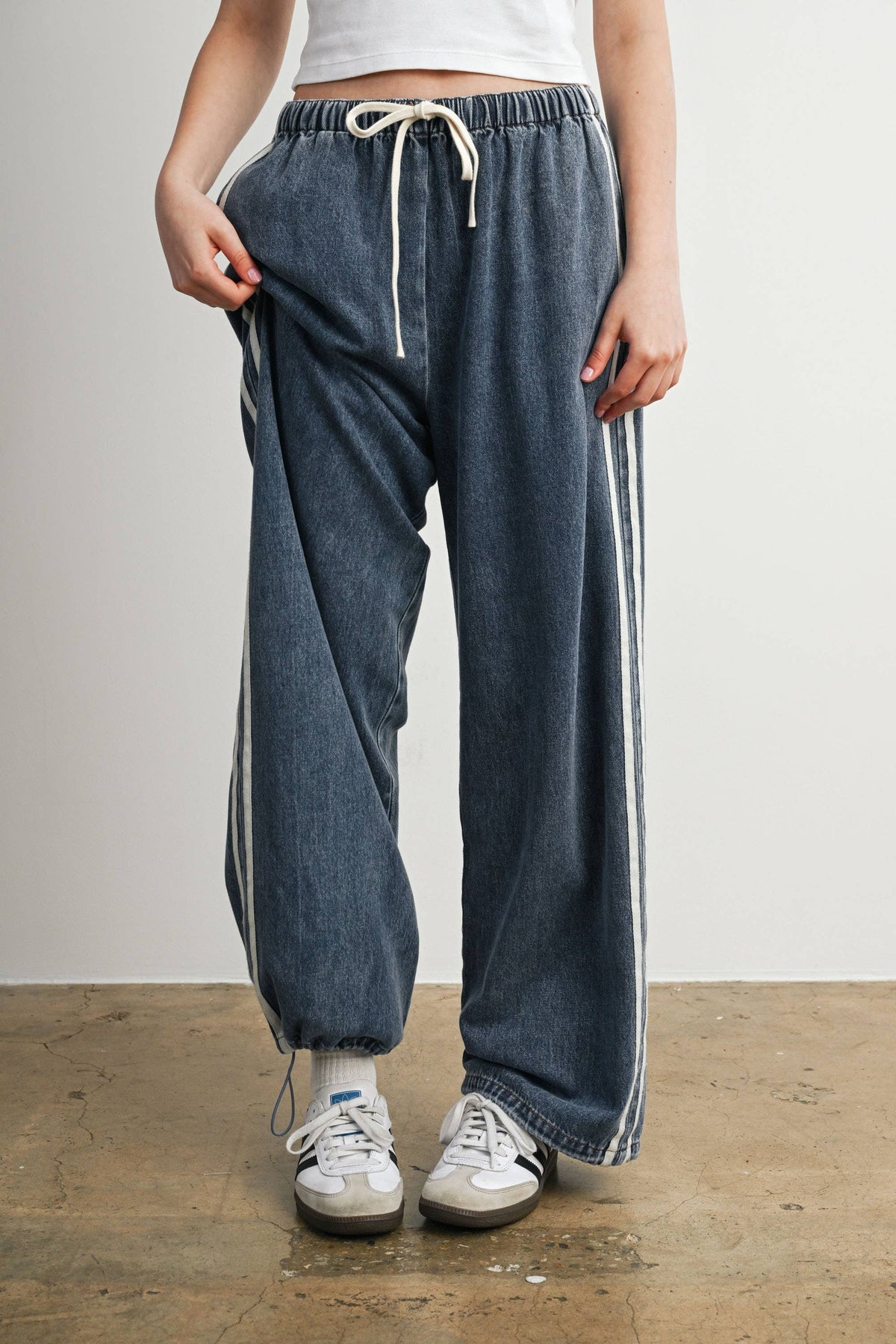 Vintage Stripe Denim Pants