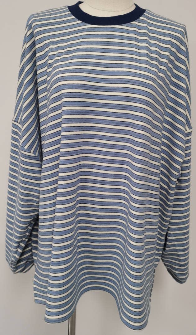 Christina Knit Pullover | Blueberry Cream