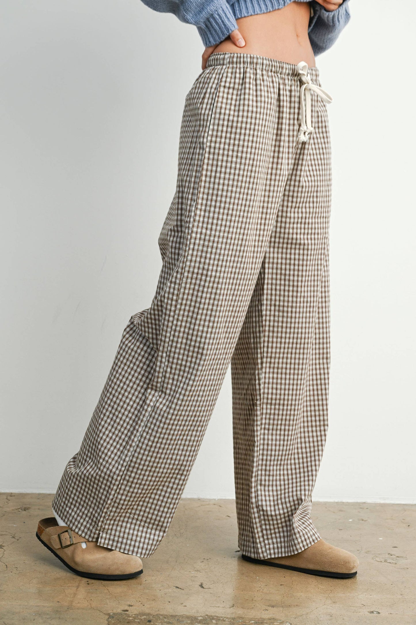 Lifestyle Tie Front Pant| Brown