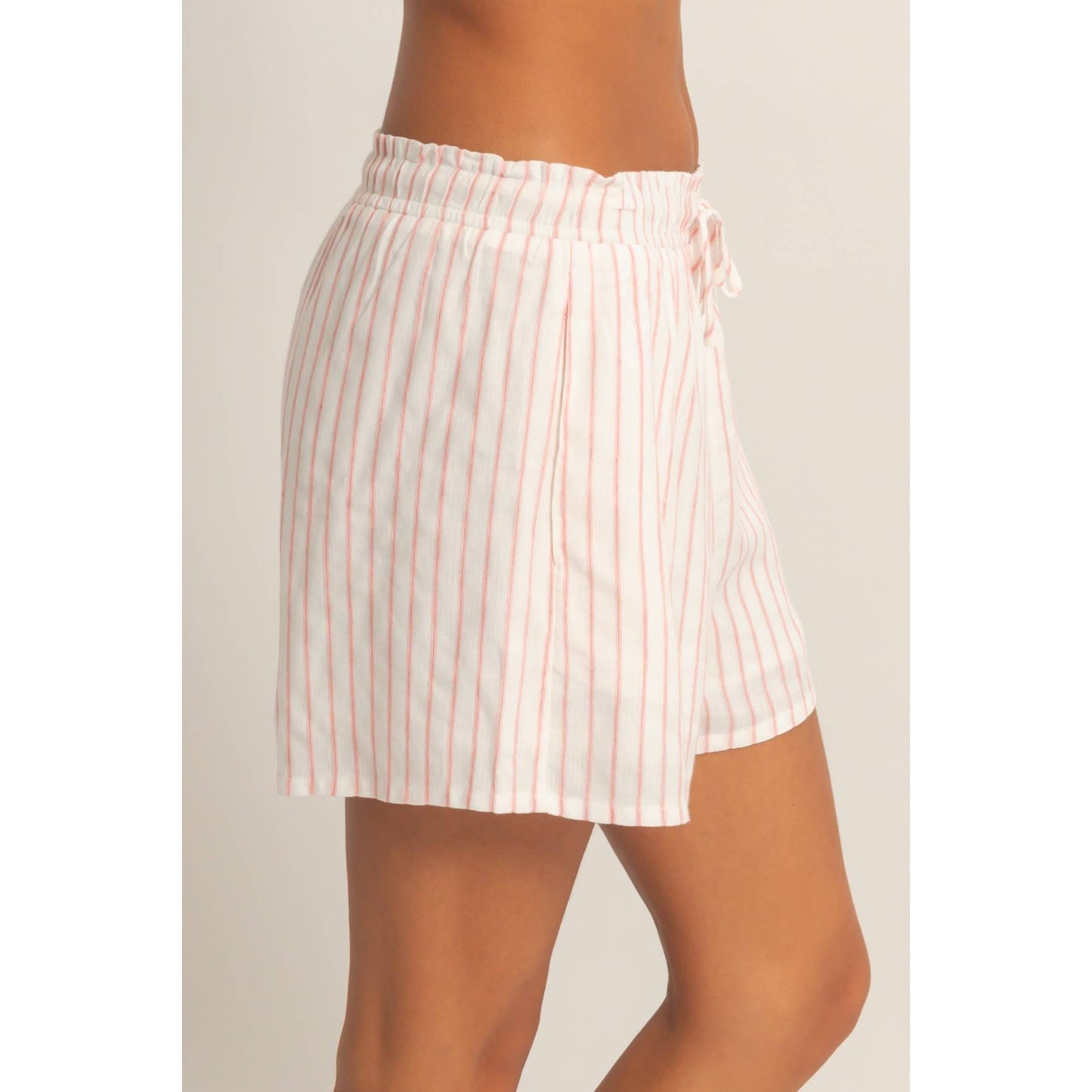 Leni Striped Shorts | Blush Stripe