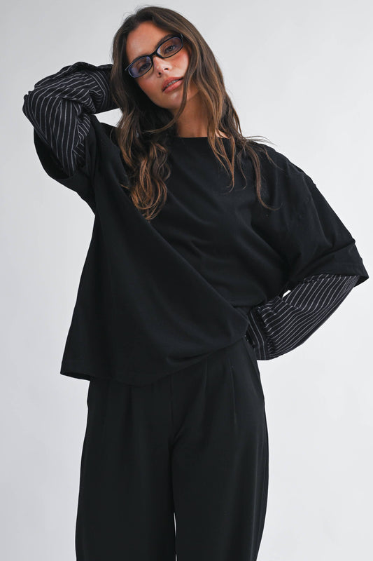 Mix it up Layered Long Sleeve Top