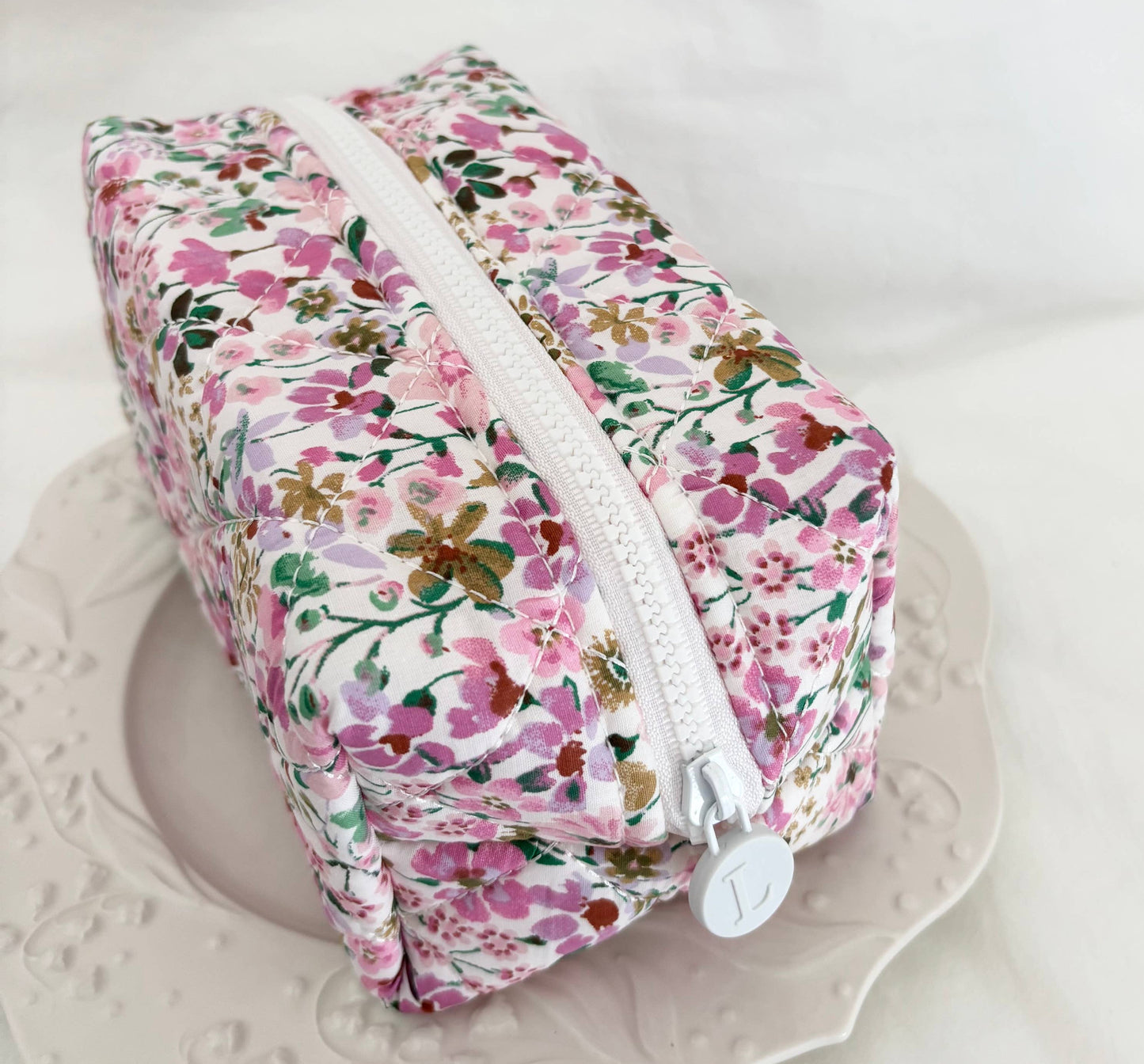 Vintage Quilted Make up Bag | Blushing Meadow