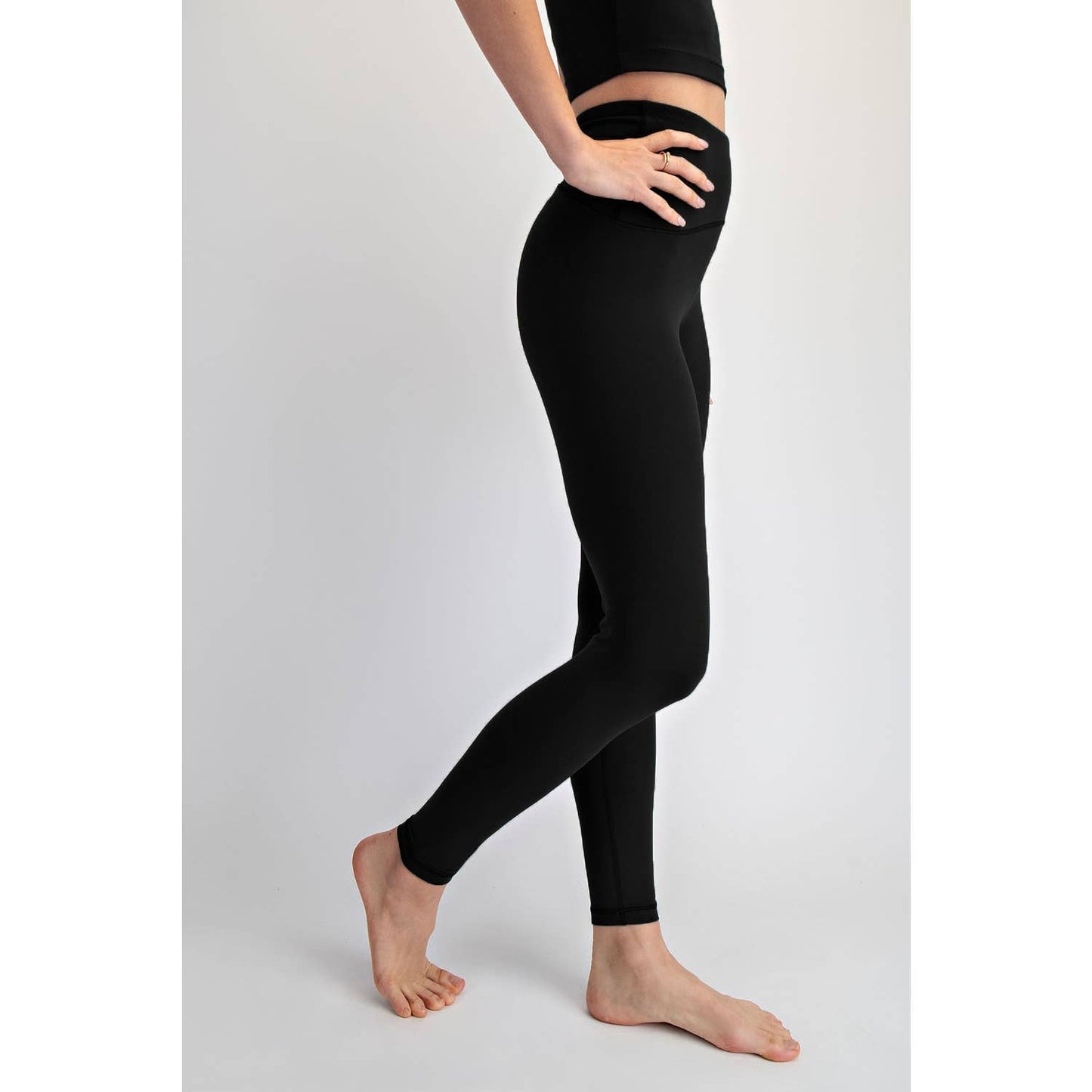 Buttery Soft Nylon Leggings | Black